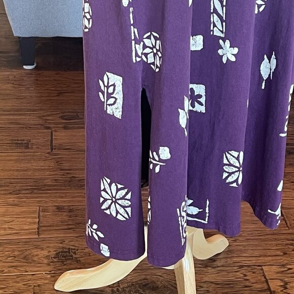 VTG Donna Maxi House Dress Women’s Size Small Pockets Purple Oversized Lounge - Picture 6 of 13
